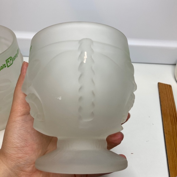 Set Of 2 Walt Disney World Polynesian Village Resort Frosted Glass Tiki Mug Cup - Picture 9 of 13